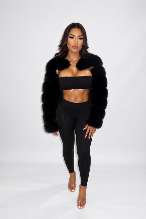 FUR SLEEVES - BLACK