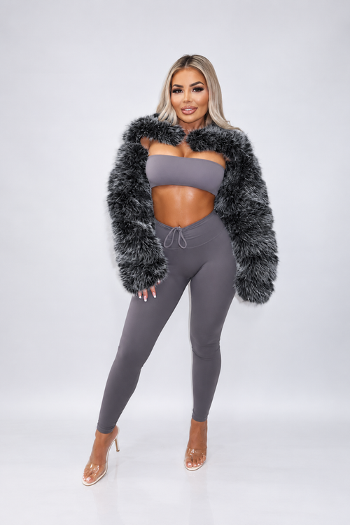 FUR SLEEVES - GREY
