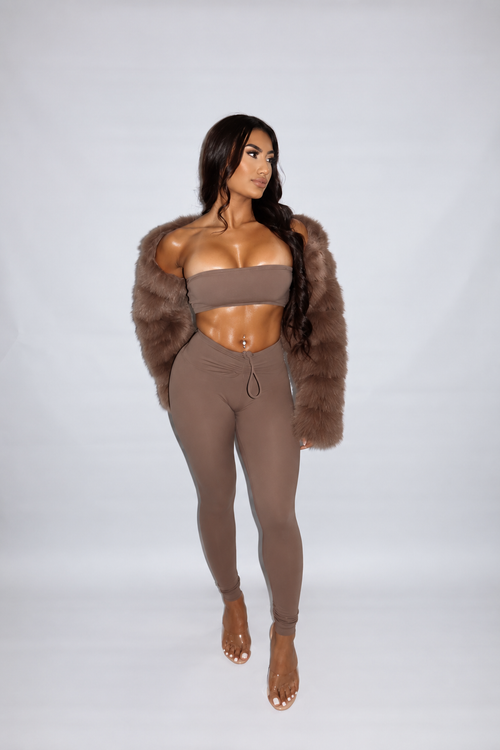 FUR SLEEVES - BROWN