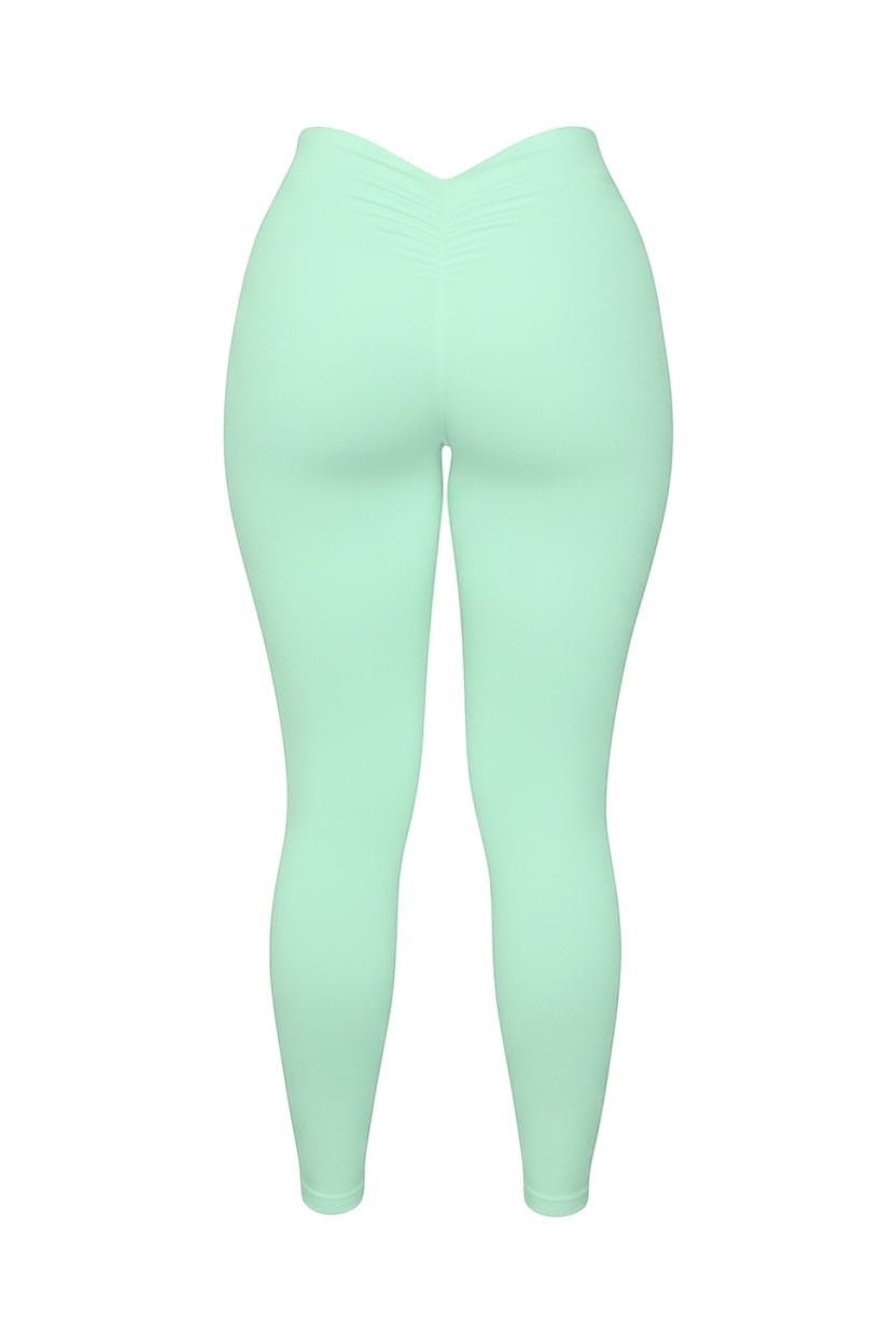BBL SCRUNCH LEGGINGS - AQUA - GLAMORZ