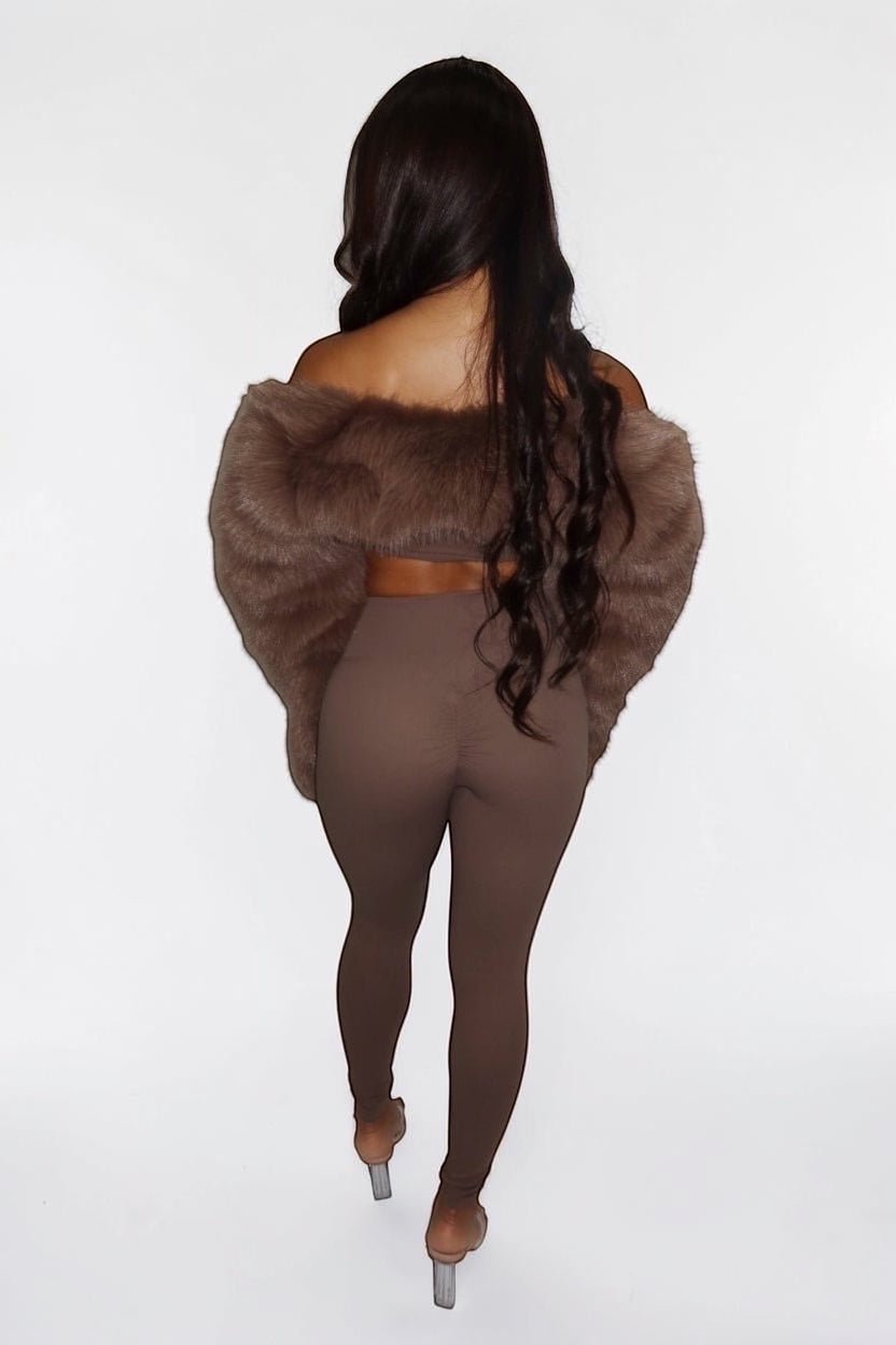 FUR SLEEVES - BROWN - GLAMORZ