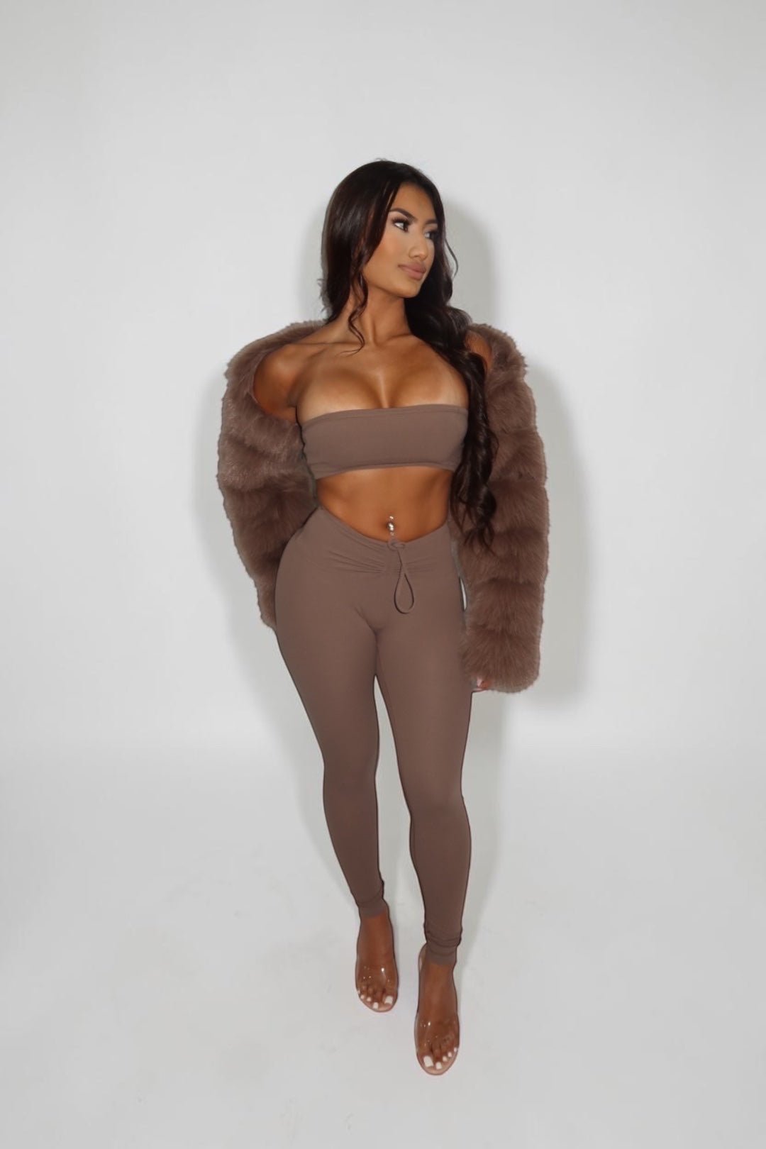 FUR SLEEVES - BROWN - GLAMORZ
