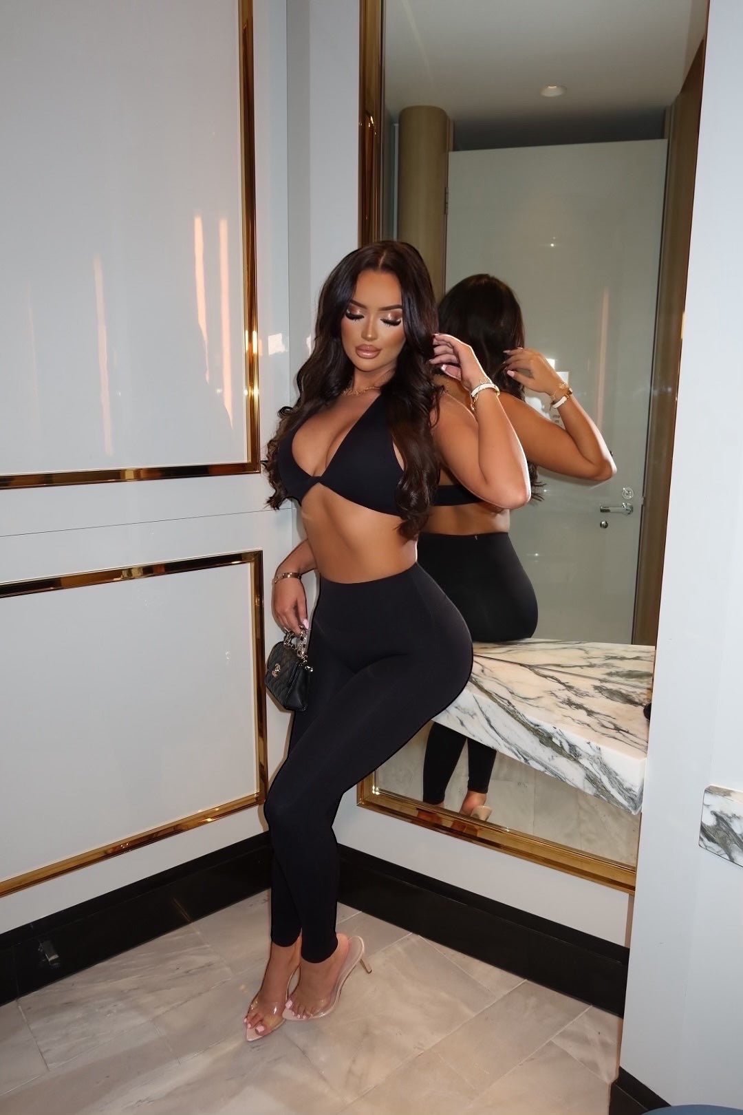 GIA HALTER BRA - BLACK - GLAMORZ