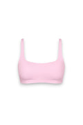GLAMORZ baby pink ribbed scoop neck bra with wide straps for comfortable everyday support