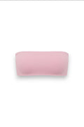 GLAMORZ baby pink sleeveless tube top in a minimalist strapless design