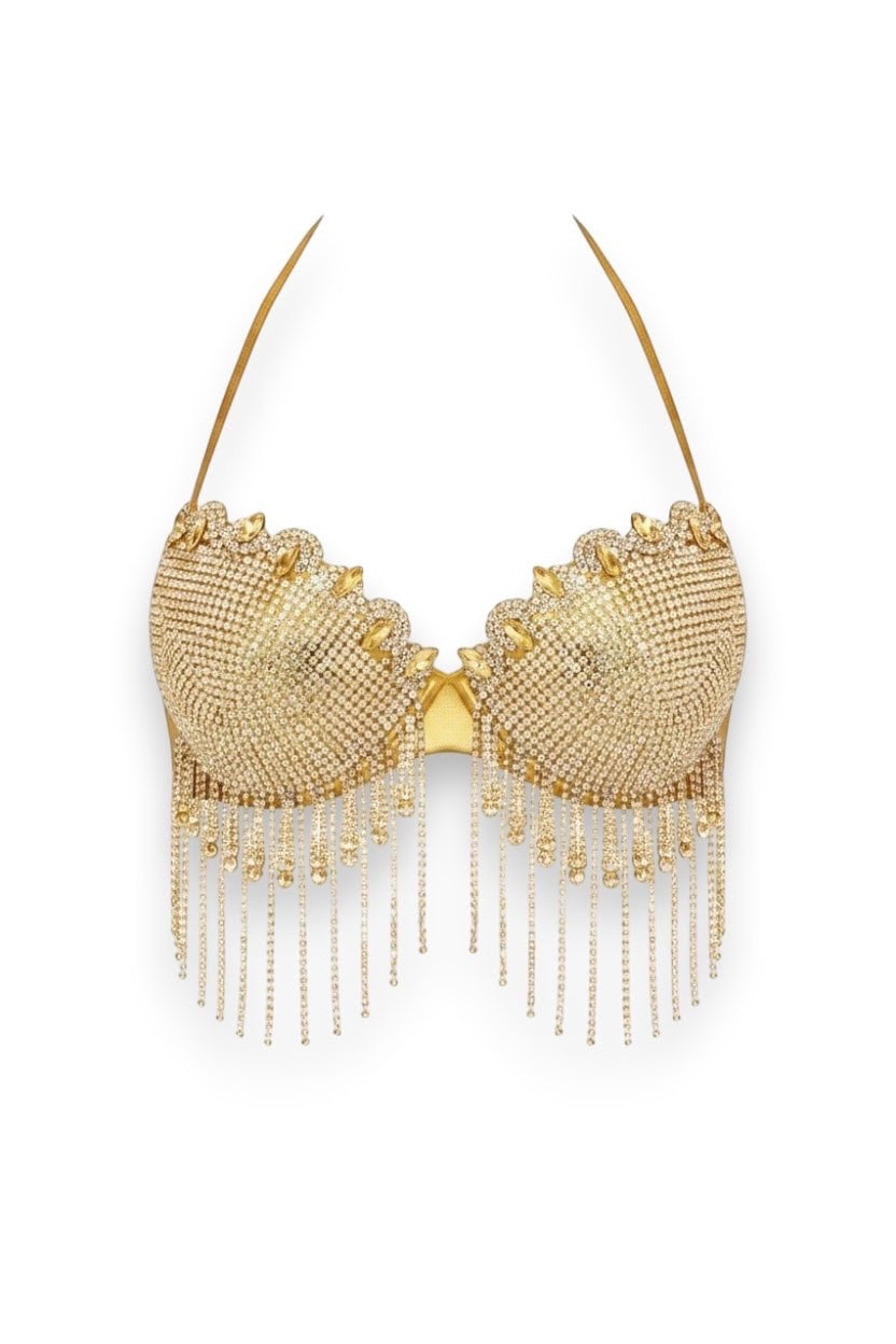 GLAMOUR DIAMANTE BRA - GOLD - GLAMORZ