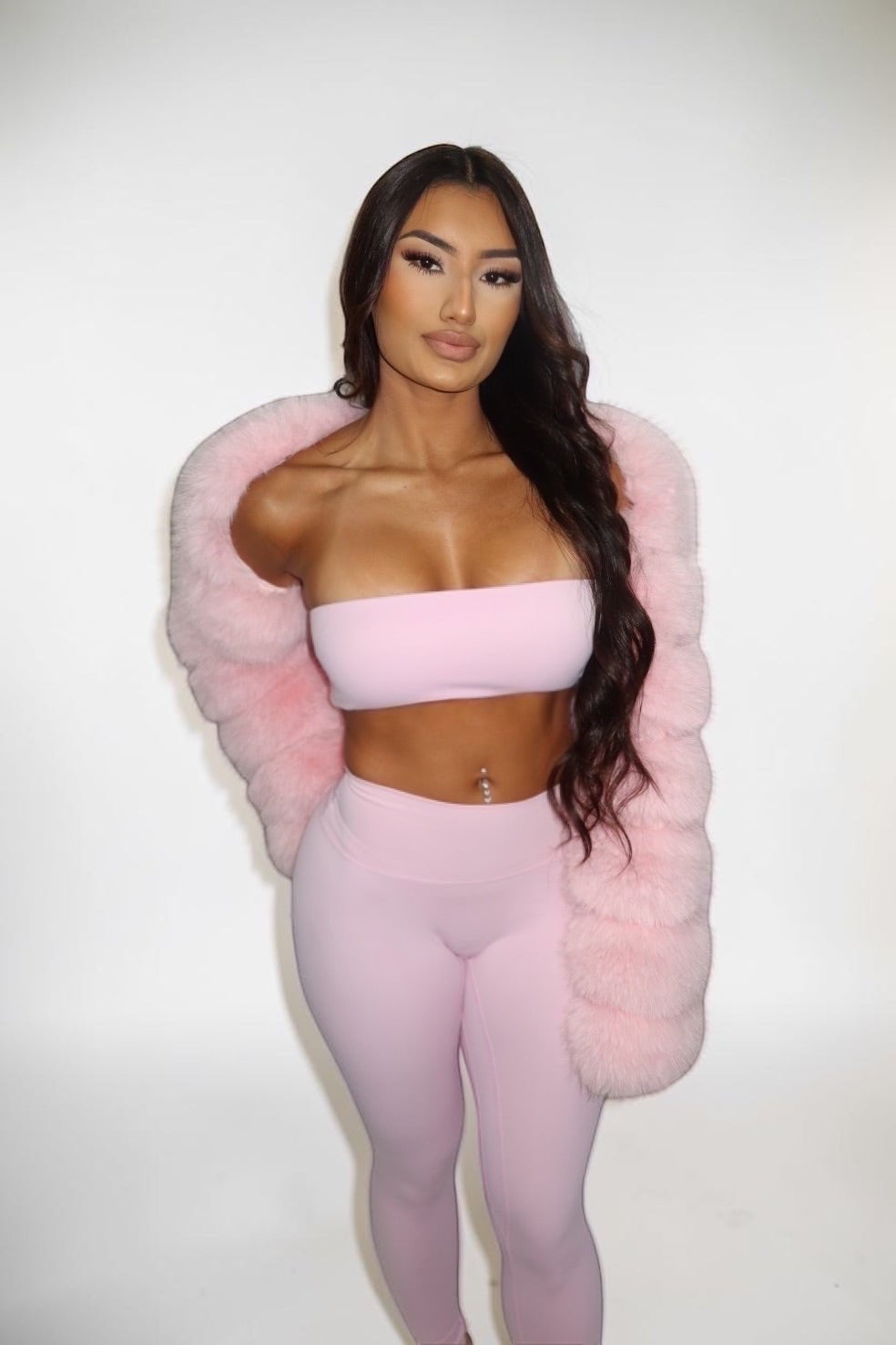 LUX FUR SLEEVES - BABY PINK - GLAMORZ
