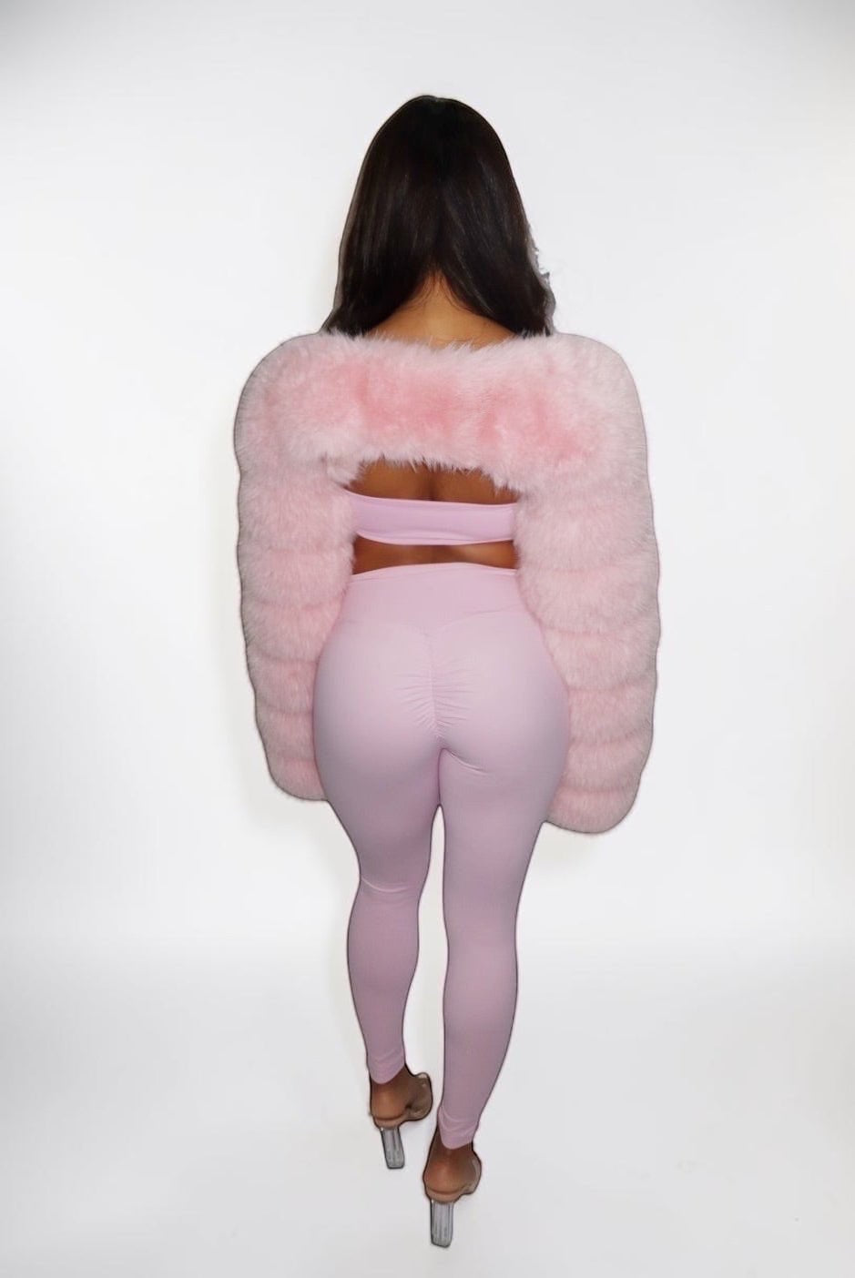 LUX FUR SLEEVES - BABY PINK - GLAMORZ