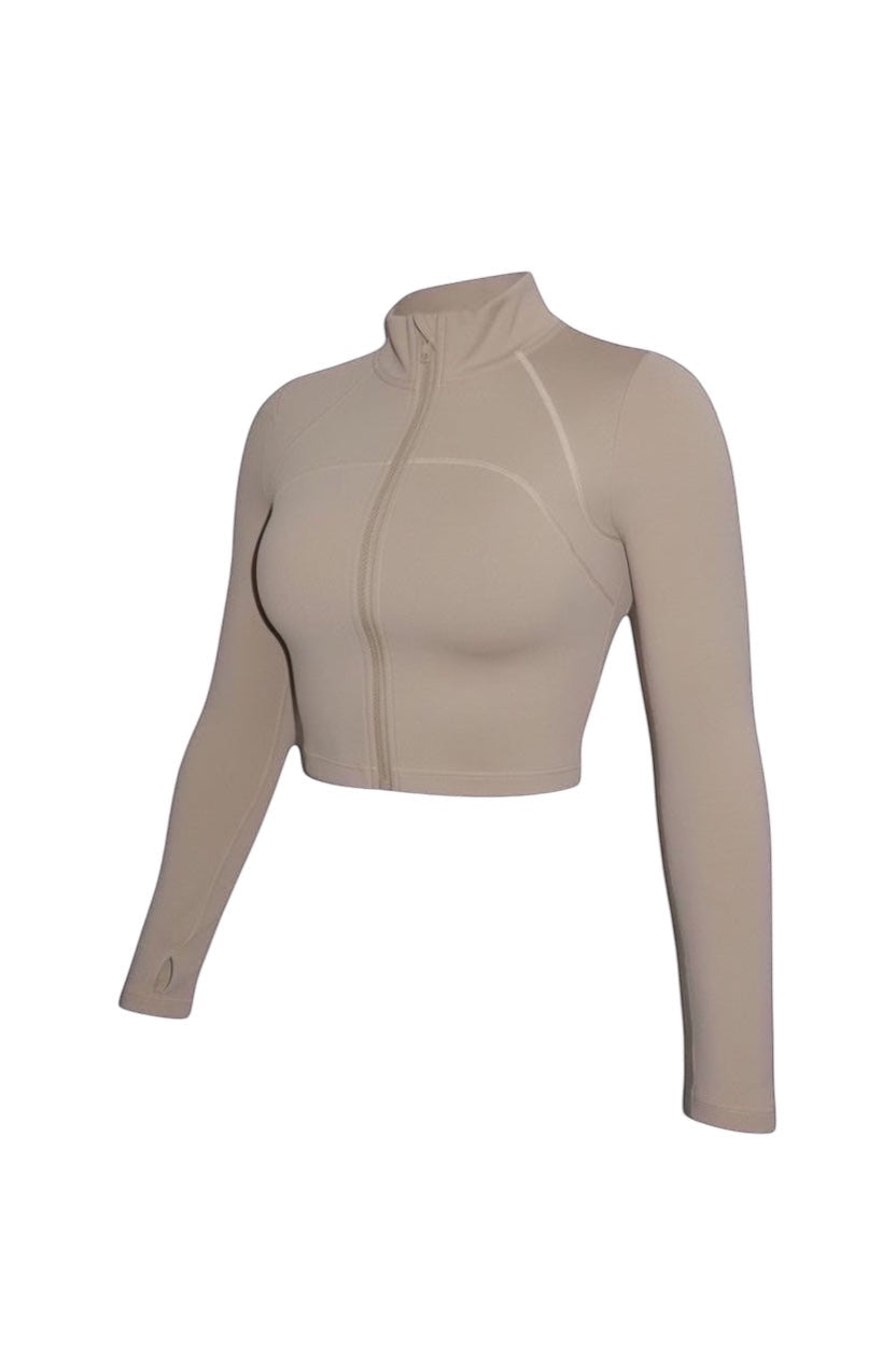 SCULPT JACKET - KHAKI - GLAMORZ
