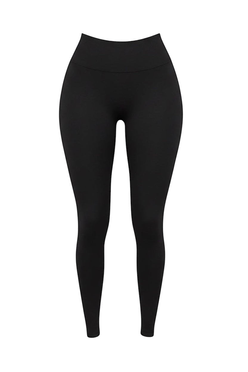 SEAMLESS SCRUNCH LEGGINGS - BLACK - GLAMORZ