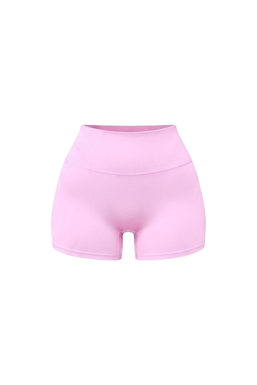 SEAMLESS SCRUNCH SHORTS - BABY PINK - GLAMORZ