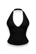 SERENITY HALTER TANK - BLACK - GLAMORZ