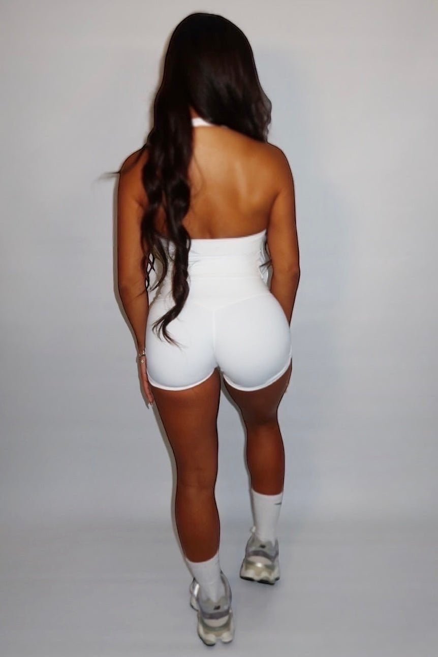 SERENITY SLIM SHORTS - WHITE - GLAMORZ