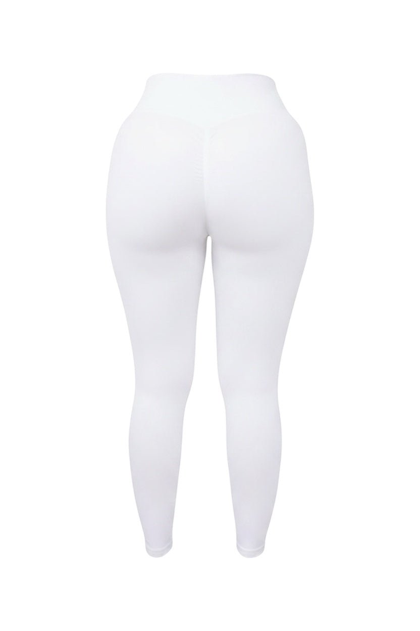 SILHOUETTE SCULPT LEGGINGS - WHITE - GLAMORZ