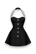 SOPHIA MINI DRESS - BLACK - GLAMORZ