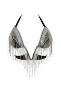 STRAPPED DIAMOND BRA - BLACK - GLAMORZ